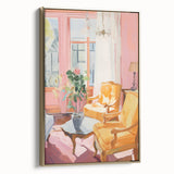 Electric Wall Art: Vibrant Interior with Yellow Chairs in Modern Decor