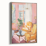 Electric Wall Art: Vibrant Interior with Yellow Chairs in Modern Decor