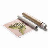 Electric Minimalist Wall Art: Fern in Glass Vase for Modern Decor