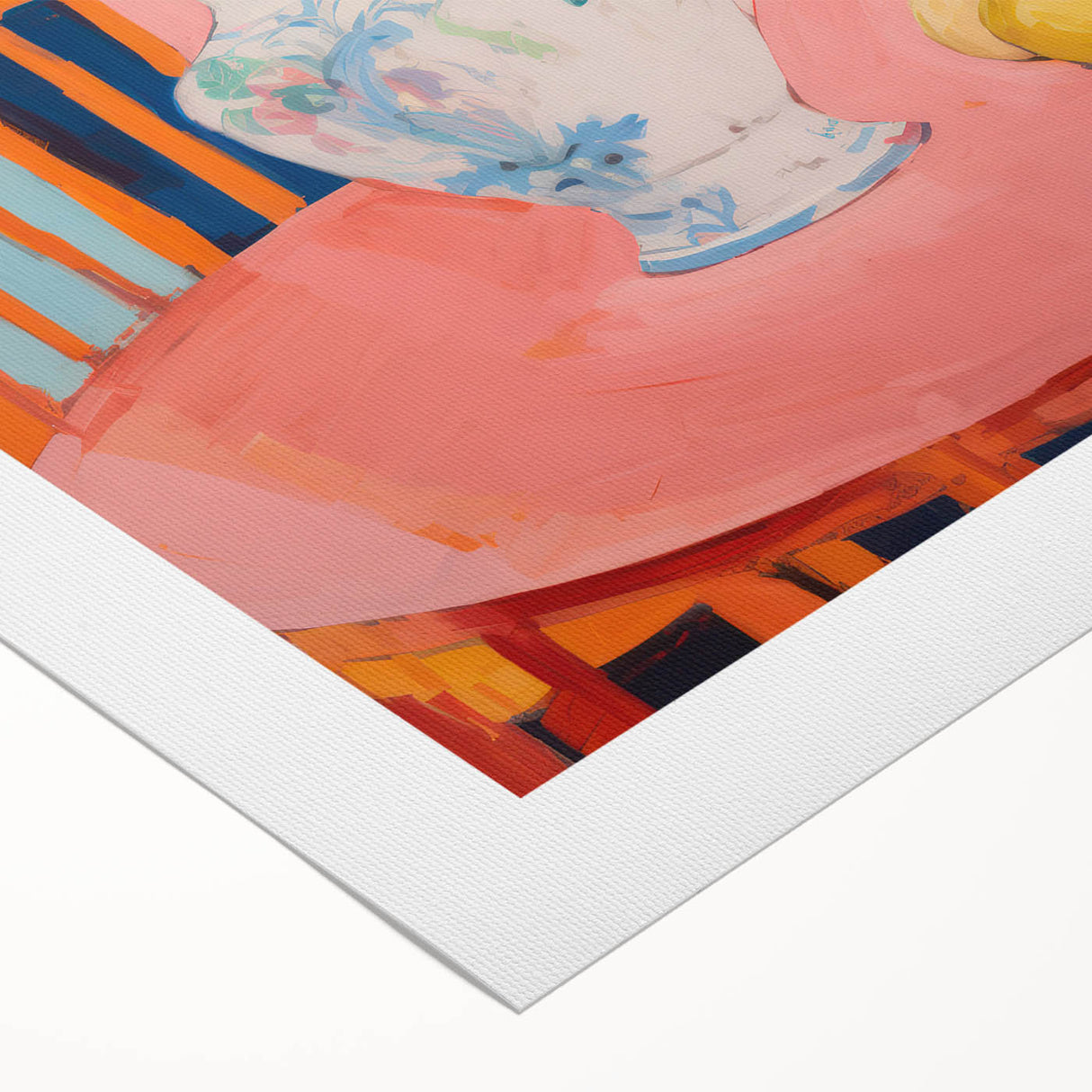 Electric Floral Wall Art: Bold Pink and Orange Flowers in Modern Decor