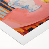 Electric Floral Wall Art: Bold Pink and Orange Flowers in Modern Decor