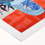 Electric Floral Wall Art: Vibrant Pink & Blue Flowers in Modern Decor