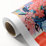 Electric Floral Wall Art: Vibrant Pink & Blue Flowers in Modern Decor