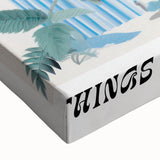 Abstract Electric Blue Figures Canvas - Modern Electric Wall Art Print