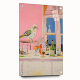 Electric Wall Art with Vibrant Parrot Design | Abstract Electric Decor