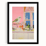 Electric Wall Art with Vibrant Parrot Design | Abstract Electric Decor