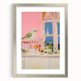 Electric Wall Art with Vibrant Parrot Design | Abstract Electric Decor