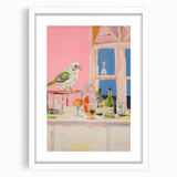 Electric Wall Art with Vibrant Parrot Design | Abstract Electric Decor