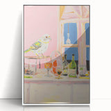 Electric Wall Art with Vibrant Parrot Design | Abstract Electric Decor