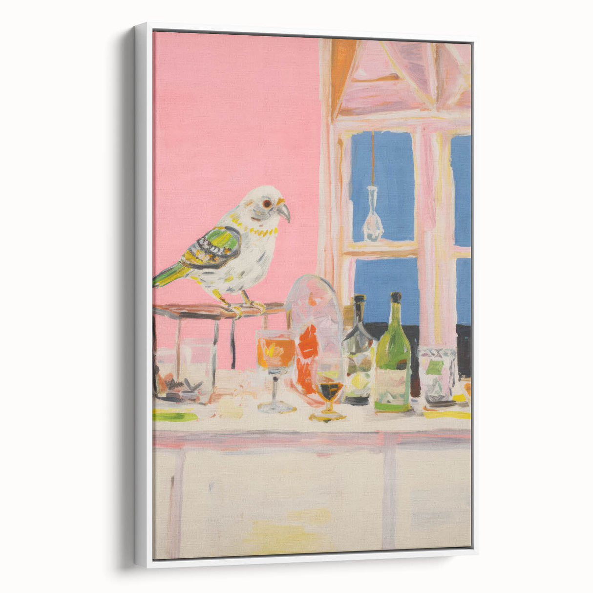 Electric Wall Art with Vibrant Parrot Design | Abstract Electric Decor