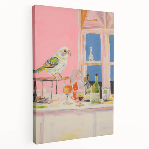 Electric Wall Art with Vibrant Parrot Design | Abstract Electric Decor