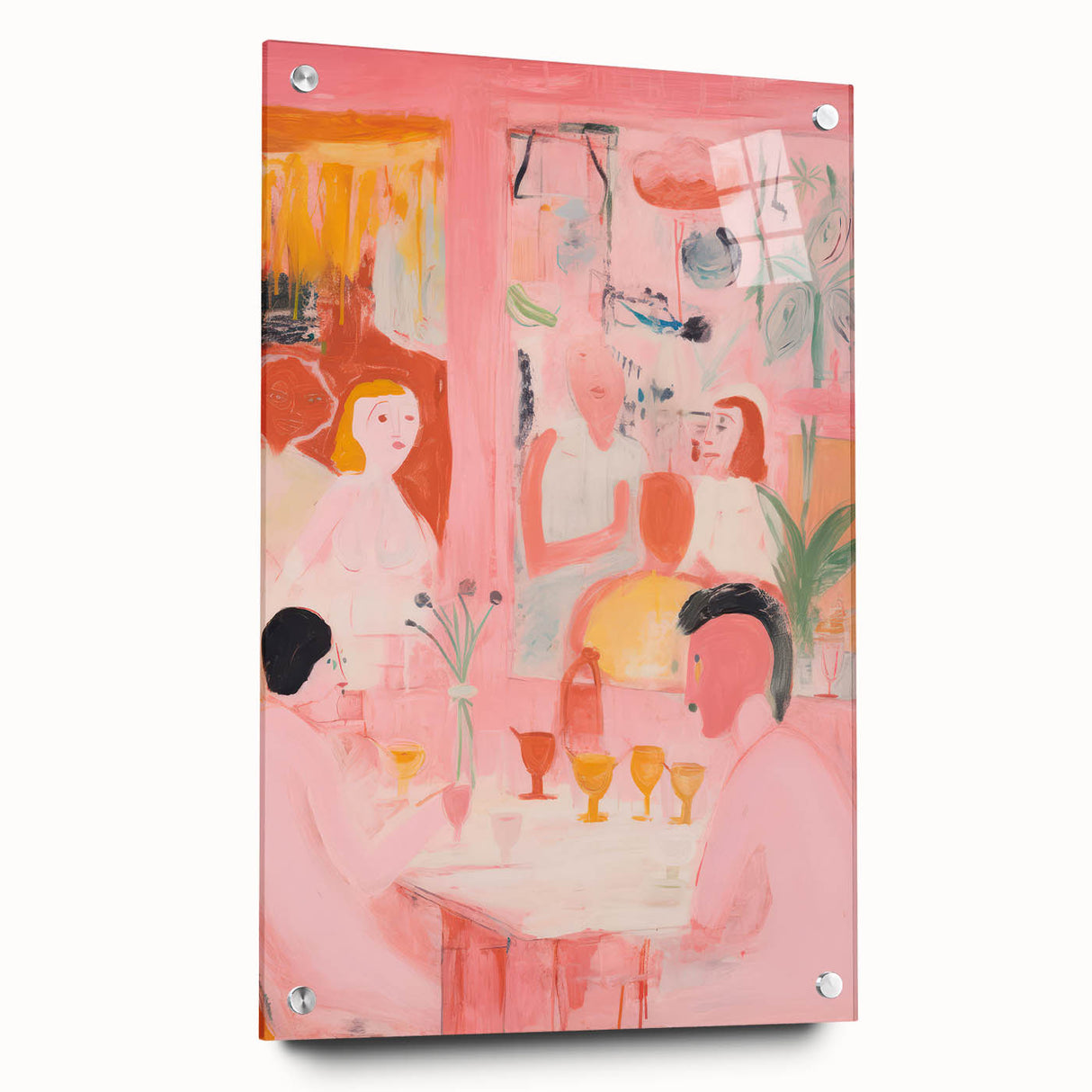 Abstract Electric Art with Dynamic Figures | Vibrant Modern Wall Decor