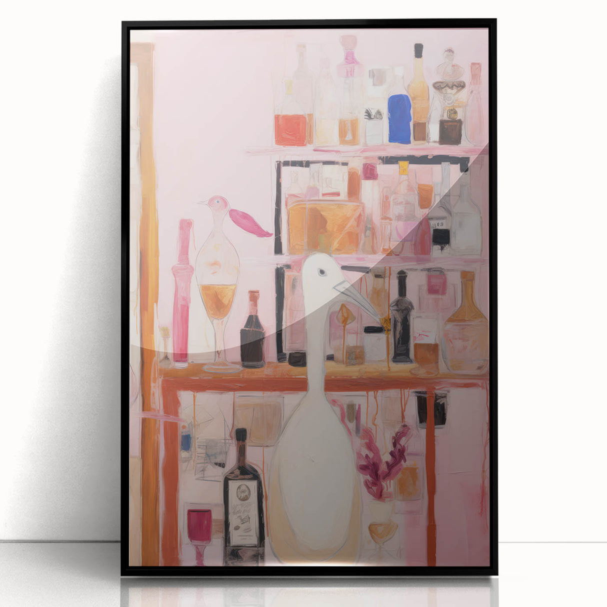 Modern Electric Art with Dynamic Birds | Vibrant Abstract Wall Decor