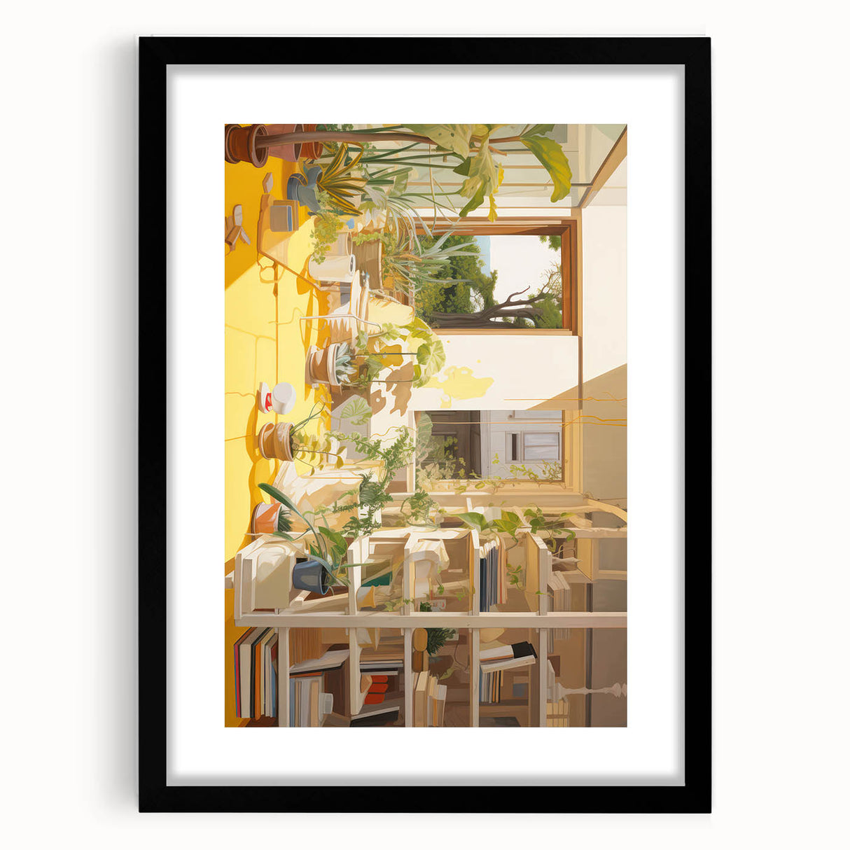 Electric Wall Art with Vibrant Plant Life | Modern Abstract Decor