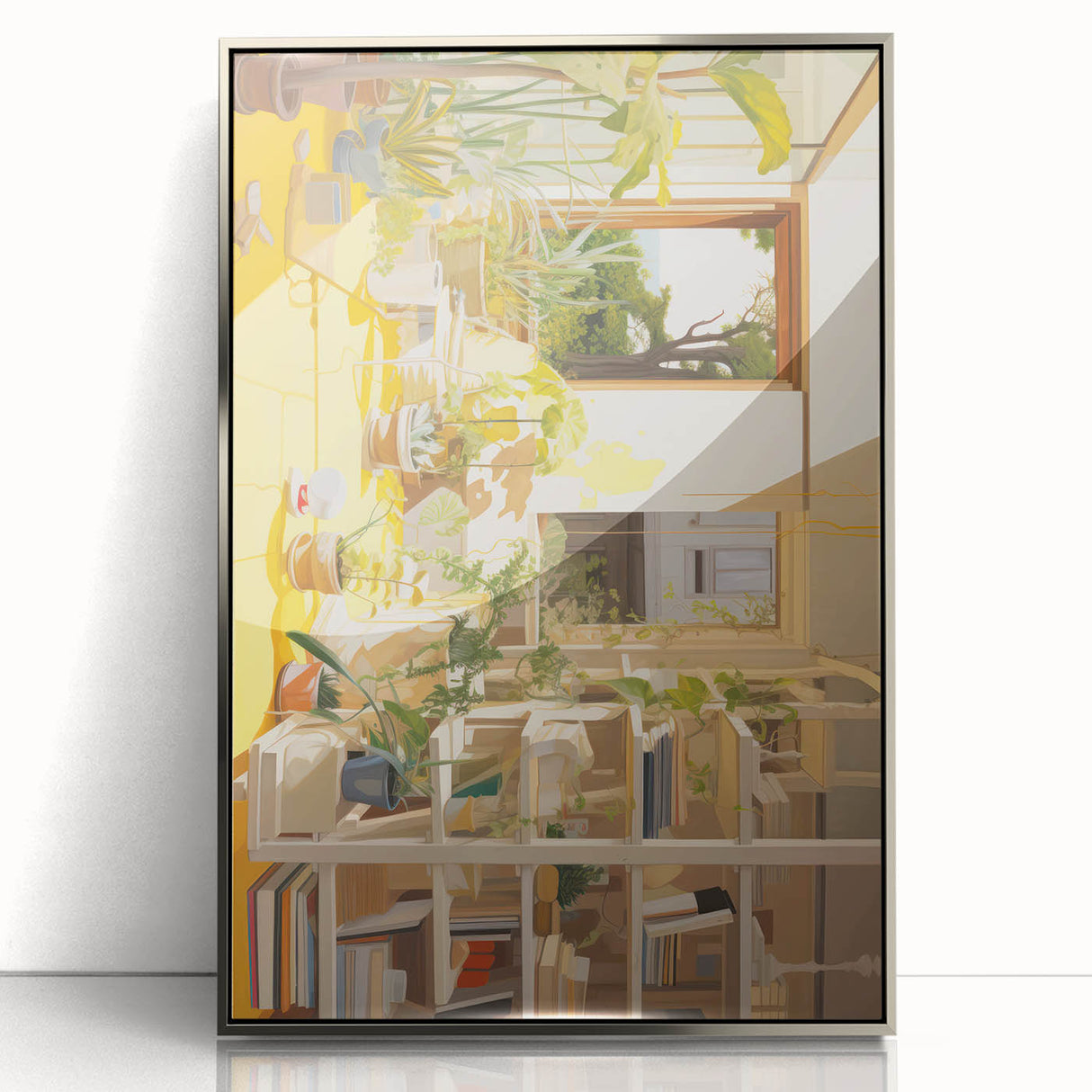 Electric Wall Art with Vibrant Plant Life | Modern Abstract Decor