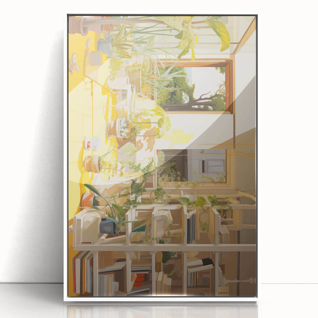 Electric Wall Art with Vibrant Plant Life | Modern Abstract Decor
