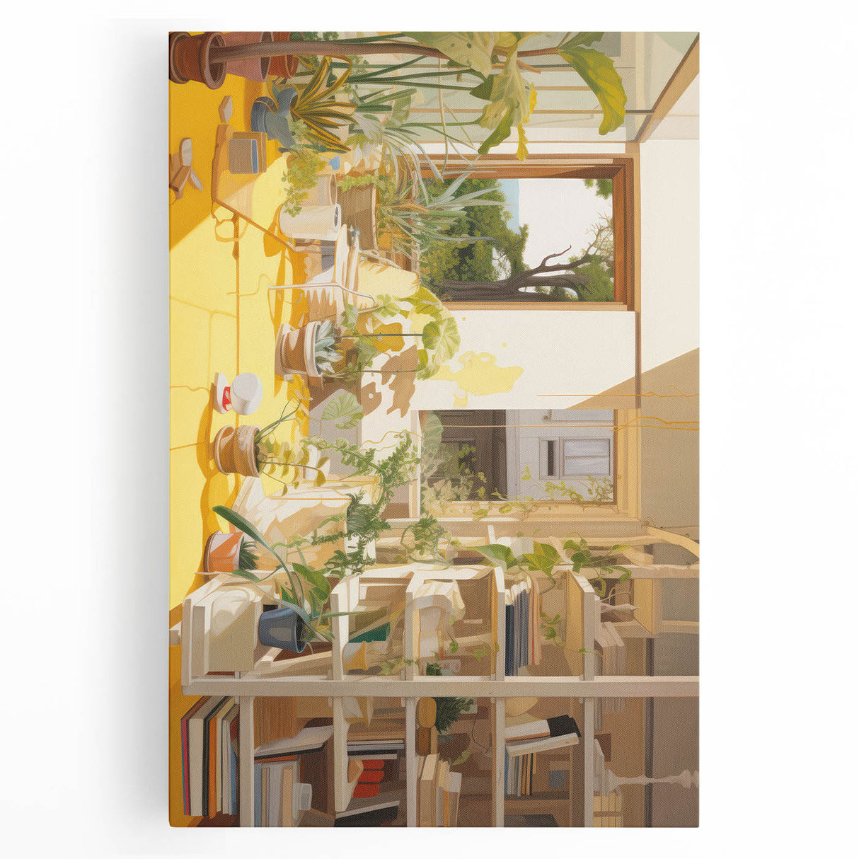 Electric Wall Art with Vibrant Plant Life | Modern Abstract Decor