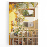 Electric Wall Art with Vibrant Plant Life | Modern Abstract Decor