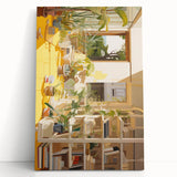 Electric Wall Art with Vibrant Plant Life | Modern Abstract Decor