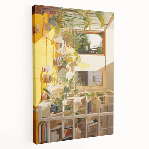 Electric Wall Art with Vibrant Plant Life | Modern Abstract Decor