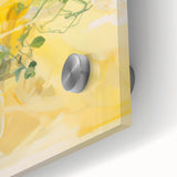 Electric Wall Art with Abstract Floral Design | Vibrant Yellow Decor