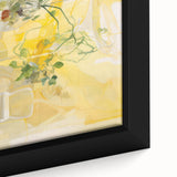 Electric Wall Art with Abstract Floral Design | Vibrant Yellow Decor