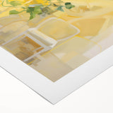 Electric Wall Art with Abstract Floral Design | Vibrant Yellow Decor