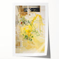Electric Wall Art with Abstract Floral Design | Vibrant Yellow Decor