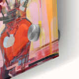 Electric Floral Wall Art with Bold Red Blooms | Vibrant Modern Decor