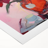 Electric Floral Wall Art with Bold Red Blooms | Vibrant Modern Decor