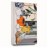 Electric Still Life Art with Vibrant Pottery | Modern Abstract Decor