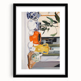 Electric Still Life Art with Vibrant Pottery | Modern Abstract Decor