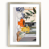 Electric Still Life Art with Vibrant Pottery | Modern Abstract Decor