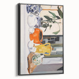 Electric Still Life Art with Vibrant Pottery | Modern Abstract Decor
