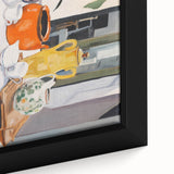 Electric Still Life Art with Vibrant Pottery | Modern Abstract Decor