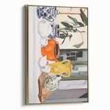 Electric Still Life Art with Vibrant Pottery | Modern Abstract Decor