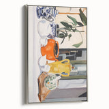 Electric Still Life Art with Vibrant Pottery | Modern Abstract Decor