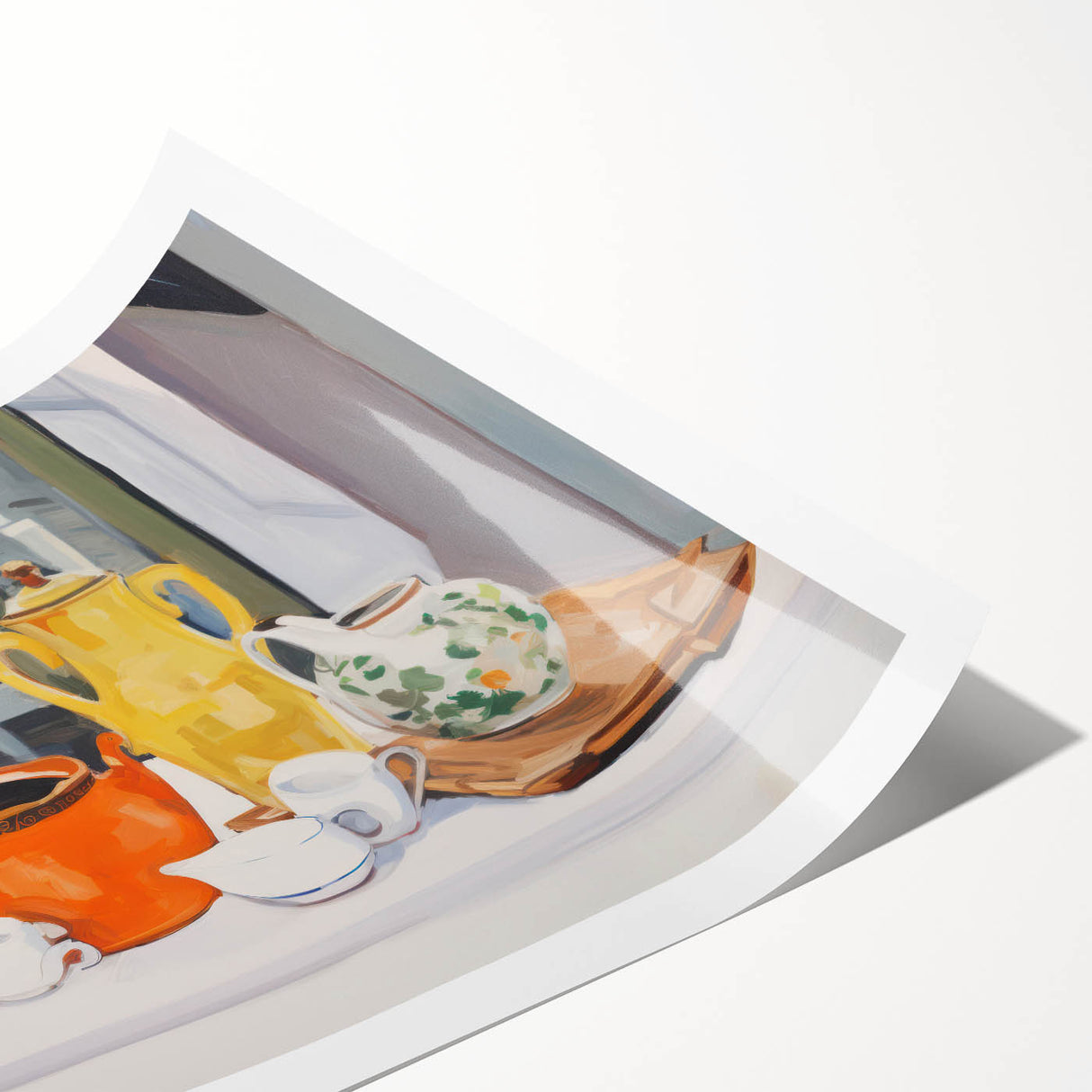 Electric Still Life Art with Vibrant Pottery | Modern Abstract Decor