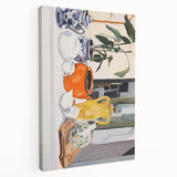 Electric Still Life Art with Vibrant Pottery | Modern Abstract Decor