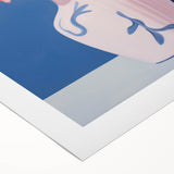 Electric Floral Art with Pink Poppies in Vase | Modern Wall Decor