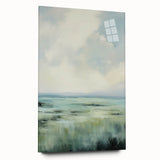 Electric Landscape Wall Art with Serene Green Fields | Modern Decor
