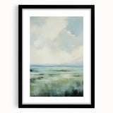 Electric Landscape Wall Art with Serene Green Fields | Modern Decor