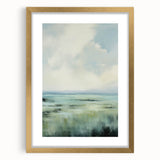 Electric Landscape Wall Art with Serene Green Fields | Modern Decor