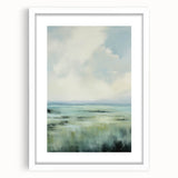 Electric Landscape Wall Art with Serene Green Fields | Modern Decor