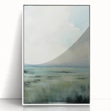 Electric Landscape Wall Art with Serene Green Fields | Modern Decor