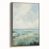 Electric Landscape Wall Art with Serene Green Fields | Modern Decor