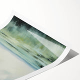 Electric Landscape Wall Art with Serene Green Fields | Modern Decor