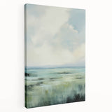 Electric Landscape Wall Art with Serene Green Fields | Modern Decor