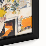 Electric Still Life Wall Art with Yellow Teapot | Modern Abstract Decor