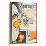 Electric Still Life Wall Art with Yellow Teapot | Modern Abstract Decor